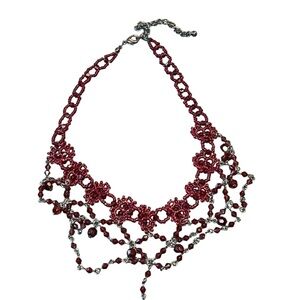 Elegant Red Beaded Necklace